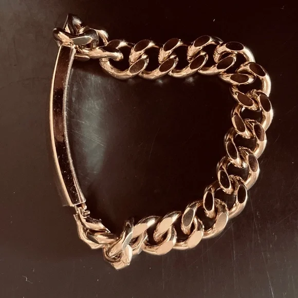 Speidel ID Bracelet Brushed Gold Tone - Picture 8 of 13